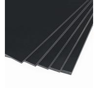 COYOUCO 5Pcs 50X50mm Black Plastic Sheet Thickness 3Mm-20Mm Hard PP Sheet for DIY Craft And Model Making,10mm