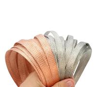COYOUCO 8/10/12Mm Tinned Copper Metal Braid Sleeving Flexible Shielding Wire Mesh Expandable Metal Sheath Screening Signal Wire,Tinned Copper 12mm 1meter