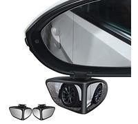 COYOUCO Blind Spot Car Mirrors, 360 Degree Adjustable Car Auxiliary Mirror Double-sided Convex Wide Angle Side Blind Spot Mirror for Cars Truck SUV-2Pcs(Left+Right),Black