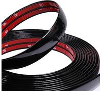 COYOUCO Chrome Edge Protector Strip, Automotive Weather Seal Moulding Strip for Car Door Window Edge, Black, 20mm*3m