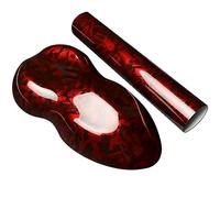 COYOUCO Gloss Vinyl Car Wrap Film PET Forged Red Carbon Fiber Vinyl Wrap Car Vinyl Wrap Sticker Self Adhesive Auto Decal Vinyl Roll for Car Motorcycle Decoration,50 * 100cm