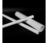 COYOUCO PTFE Fluoropolymer Pipe, 1m Rigid Straight Tube, Natural White, 2 Pack