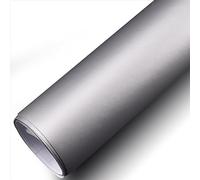 COYOUCO Vinyl Car Wrap Matte Metallic Premium Self Adhesive Replacement Vehicle Film Roll with Stretchable Air Release DIY Decals,Silver,50 * 100cm