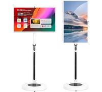 coyrugky Touch screen tv, Remote Control, Mobile TV Stand | Standing Touch Screen Monitor | Wireless Rolling TV on Wheels | Built-in Battery Full Swivel Rotation 1080P Android(4+64G,21.5IN)
