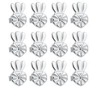 COYUN 6 Pairs of Stud Earrings Closure, Earring Lifter, Adjustable Earring Lifter, Hypoallergenic Earring Lifters for Earring Backs, Ear Lobe Lifters, Women's Earring Clasps, Lifters, Silver
