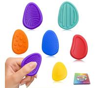 COYUN 6 Pcs Fidget Toys, Sensory Fidget Toys, Pack of Sensory Stones for Children with Autism, Silicone Sensory Stone, Anxiety Sensory Toys for Children and Adults