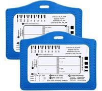 COYUN Pack of 2 Ecg 7 Step Ruler, Ekg Ruler, Ekg Reference Tools, Ekg Ruler with 7 Steps, Ekg Pocketcard Set, Ekg Measuring Card, Ideal Aid for Families, Students, Paramedics - with Card Holder