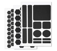 COYUN Pack of 3 Non-Slip Mobile Phone Grip Tape Stickers, Universal Self-Adhesive Traction Stickers, Pre-Cut Grip Strips, Black Patches for Mobile Phones, Cases, Mice, Tablets, Smooth Devices