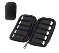 COYUN Storage Bag with 10 Card Slots for USB Flash Drives USB Stick Bag Organiser Electronic Accessories Organiser Storage Case Compatible with SanDisk, SamData, SD Card, Cable (Black)