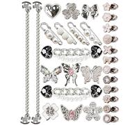 COYWX Charming Socks & Sneakers - Unique Charms for Socks, Shoe Lace Charms for Sneakers, and Junk Kit, B9:Silver+Gold, 009a