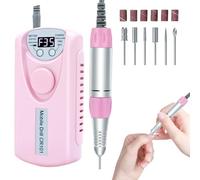 COYZU Professional Electric Nail Drill Cordless Portable 35000RPM with Drills Electronic Rechargeable for Acrylic Gel Nails Manicure Pedicure Tool