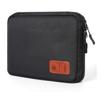 Cozary Cable Storage Bag Electronic Bag, Travel Cable Pouch, Portable Electronic Accessories Organizer for Hard Drives, Cables, Charger, USB Cables, SD Card, Black, Portable and Space Saving