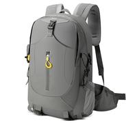 Cozary Hiking Backpack 40L Men's Waterproof with Breathable Back - Hiking Backpack Men, Laptop Compartment & Rain Cover Included, for Cycling, Climbing, Mountaineering and Travel Sports (Grey)