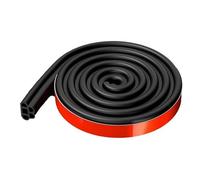 Cozary Self-Adhesive Door Seal, 10 mm x 7.5 mm, Rubber Sealing Tape for Front Door and Window, Draught Excluder, Soundproofing, Waterproof, Dustproof - Sealing Tape (10 m, Black)