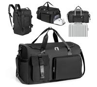 Cozary Sports Bag Men Women - 42L Large Travel Bag - Waterproof Oxford Fabric - Multiple Compartments - 3-in-1 Fitness Bag with Shoe Compartment and Wet Compartment - Ideal for Training Travel