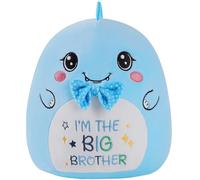 CozDazz Big Brother Dinosaur Stuffed Animal, 8-Inch Blue Dinosaur Plush Toy for Boys, I’m the Big Brother Plush Pillow, Soft Cuddly Stuffed Dino Gift for Toddler Boys Baby Shower Sibling Announcement