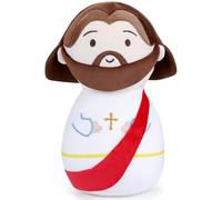 CozDazz Jesus Plush Doll, 10 Inch Stuffed Jesus Toy with Red Sash, Soft Christian Plush Pillow for Kids Boys Girls, Religious, Bible Story Companion, Sunday School Nursery Decor