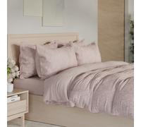 Cozee Home Velvetsoft Geo 6 Piece Duvet Set BRIGHT WHITE DOUBLE