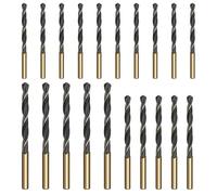 COZERI 20PCS Metal Cobalt Drill Bit Set - 3mm, 4mm, 5mm Gold Twist Drill Bits for Stainless Steel, Hard Metal, Cast Iron, Copper, Aluminum, Wood HSS Twist Cobalt Drill Bits Set Bosch-Compatible
