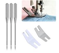 COZERI 32PCS Bulky Seam Aid for Sewing Machine - 2X Hump Jumper + 30x 100/16 Heavy Duty Sewing Machine Needles Embroidery Hemming Craft Accessories for Bulky Seams, Thick Fabrics Embroidery Craft