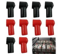 COZERI 5 Pairs Battery Terminal Covers Red/Black for 15-20mm Battery Terminals - PVC Battery Pole Cover with Insulation, Dust Protection & Touch Protection