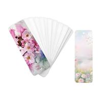 COZERI 50PCS Watercolor Paper Blank Cards - Wood Pulp Water Colour Paper & Cotton Pulp Blank Bookmarks, Watercolour Postcards with Hole for Painting/Crafts/Gifting/DIY Card Making, Gift for Frinends