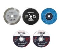 COZERI 5PCS Angle Grinder Discs - 76mm Cutting Discs for 10mm Bore Grinder, Blades Grinding Discs for Cutting Metal, Stone, Wood, Grindin, Compatible with Mini Angle Grinder Woodworking sanding