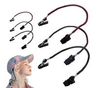 COZERI 6PCS Hat Clips for Travel - Windproof Lanyard Retainer Clip for Hat Glasses，Anti Wind String Cap Sunglasses Keeper for Outdoor Sports, Fishing, Hiking, Camping, Golf, Boating, Sailing, Running