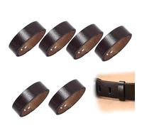 COZERI 6PCS Leather Belt Loop to Hold Belt in Place - Brown Belt Keeper Straps Ring Replacement for 3.6-4.0cm Width Belts, Strap Holder Wide Retainer Fit Leather, Men Replace Broken Lost Belts Loops