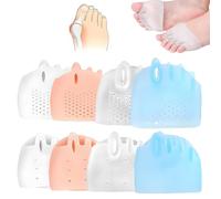 COZERI 8PCS Hyggear Silicone Toe Separators - Ergonomic Toe Straighteners for Overlapping/Hammer Toes, Reusable Breathable Separators for Women, Ideal for Daily Wear/Yoga/Pain Relief