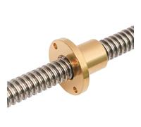 COZERI-Metal ball screw nut T16 Lead Screw 100 150 200 250 300 350 400 500 600mm 3mm Large Trapezoidal 3D Printer Part(300mm)