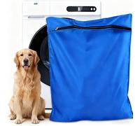 COZERI Pet Laundry Wash Bag - Trainer Washing Machine Hair Catcher for Dog Cat Hair/Lint, Reinforced Polyester with Double-Lock Zipper, Fits Pet Bedding/Toys, for Multi-Pet Households Blue(60 * 90cm)
