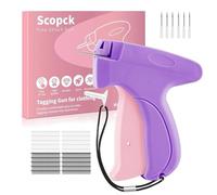 COZERI Quick Clothing Stitch Gun - Micro Stitch Gun for Clothes, Mini Handheld Stitching Machine with 5Stainless Steel Needles & 2000PCS Fasteners, for DIY Sewing/Tagging/Garments (Purple + Pink)