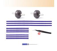 COZERI Set of 13 Plush Strips Axle Wheel Wheels Replacement for Dyson V6 V7 V8 V10 V11 V15 Vacuum Cleaner Accessories 2 Wheels 3 Long Plush Strips 6 Short Plush Strips 1 Screwdriver 1 Clip Replacement