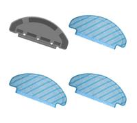 COZERI Set of 4 Cleaning Cloth Wipes and Wipes Plate Holder Holder for Ecovacs Deebot T8, Robot Vacuum Cleaner Accessories, Washable, Reusable, Mop Cloths Parts