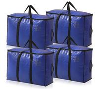 COZHYESS 110L 4 Pack Heavy Duty Extra Large Storage Bags, Moving Bags for Clothes, Thicker Waterproof Storage Bags, Cloth Moving Laundry Bags for Bedding Clothes Duvets Pillows