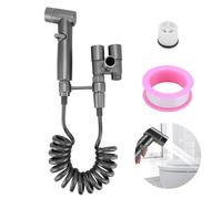 COZHYESS Hand Held Bidet Sprayer - Portable Bidet Sprayer Kit, with ABS Flexible Telescopic Shower Hose and Bracket Holder, for Bathroom Sink or Toilet(Gray)