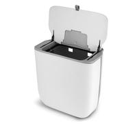 COZHYESS Kitchen Compost Bin, Hanging Kitchen Cabinet Door Cupboard Bins, Wall Sticking Bathroom Trash Can with Sliding Cover 2.5 Gallon Counter Bin for Bathroom, Toilet, Bedroom, Office