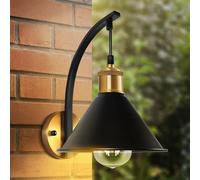 COZHYESS Outdoor Wall Lights Mains Powered, Max 60W E27 Aluminum Outside Wall Lamp, Black Wall Sconce, IP54 Waterproof, Garden Lights for Front Door, Patio, Terrace, Hallway, Garage, Porch