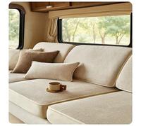 COZIHN Sofa Seat Cushion Covers, Versatile 4-Way Use for Seat/Backrest/Armrest/Pillow Cover, Elastic Bottom, Cat-Scratch Resistant, Washable for Home, RV, Motorhome (Light Brown,70 * 120cm(Seat))