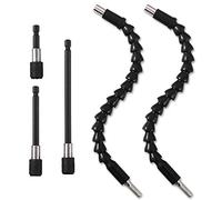 Cozihom 1/4’’ Drill Bit Extension Set, 2 Pieces Flexible Drill Bit Extension Shaft, 3 Pieces Quick Change Magnetic Screwdriver Bit Holder