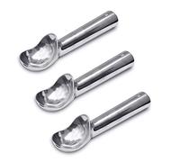 Cozihom 2 OZ Aluminum Ice Cream Scoop, Heat Conductive Handle, Non-Stick and Easy to Use, Simple One-Piece Aluminum Design Easy Release, 3 PCS