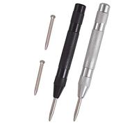 Cozihom 2 Pack Automatic Center Punch, 5 Inches Spring Loaded Center Hole Punch, Adjustable Tension, with 2 Replacement Tips
