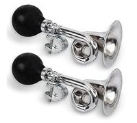 Cozihom Bike Bugle Horn, Metal Squeeze Clown Bugle for Bicycle, Bicycle Bell, Universal, Fit for 22.2mm Handlebar, 2 Pack
