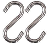 Cozihom Heavy-Duty 304 Stainless Steel S Hooks, 3 Inch Hammock, Swing S Hooks, Industrial Grade Quality Utility Hooks 2 Packs