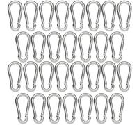Cozihom M4 1.57 Inch Stainless Steel 30 Pack Carabiner, Pear Shaped, Rust Resistant, for Camping Fishing Hiking Traveling