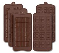 Cozihom Silicone Break-Apart Chocolate Moulds, Chocolate Bar Mould, Engery Bar, Candy Protein Mould, 5 PCS