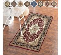 cozily® Door Matt Indoor, Floral Turkish Classical Soft Pile Large Door Mat, Backing Bedroom Decor Anti fatigue office chair Kitchen Doormats - 80 x 150 - Rome Red