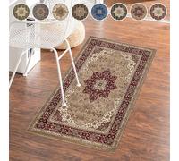 cozily® Door Matt Indoor, Floral Turkish Classical Soft Pile Large Door Mat, Backing Bedroom Decor Anti fatigue office chair Kitchen Doormats - 80 x 150 - Rome Beige