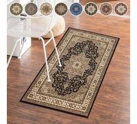 cozily® Door Matt Indoor, Floral Turkish Classical Soft Pile Large Door Mat, Backing Bedroom Decor Anti fatigue office chair Kitchen Doormats - 80 x 150 - Rome Brown